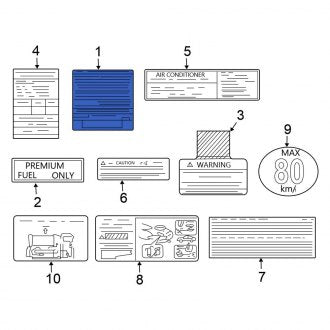 New OEM Genuine Mitsubishi, Emission Label - Part # 7430A285