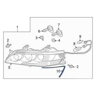 New OEM Genuine Mitsubishi, Front Right Headlight Seal - Part # 8301A064