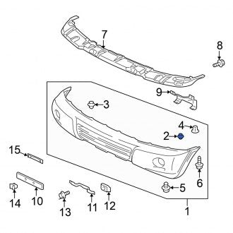 New OEM Genuine Mitsubishi, Front Bumper Cover Retainer - Part # MB879499