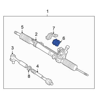 New OEM Genuine Mitsubishi, Left Rack and Pinion Mount Bushing - Part # MR223335