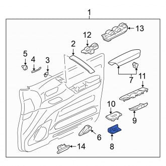 New OEM Genuine Mitsubishi, Front Right Door Armrest Bracket - Part # MR490472