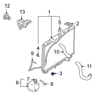 New OEM Genuine Mitsubishi, Lower Radiator Insulator - Part # MR126800