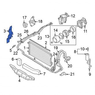 New OEM Genuine Mitsubishi, Left A/C Condenser Seal - Part # MR298818