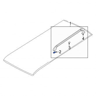 New OEM Genuine Mitsubishi, Front Right Roof Luggage Carrier Side Rail Seal - Part # MR237664