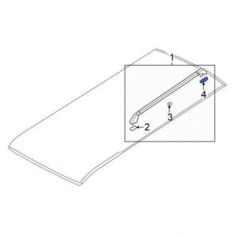 New OEM Genuine Mitsubishi, Rear Left Roof Luggage Carrier Side Rail Seal - Part # MR237667