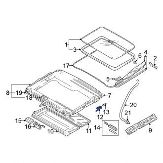 New OEM Genuine Mitsubishi, Left Sunroof Stopper - Part # MR556221