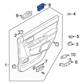 New OEM Genuine Mitsubishi, Front Door Trim Panel Pocket - Part # MR763641