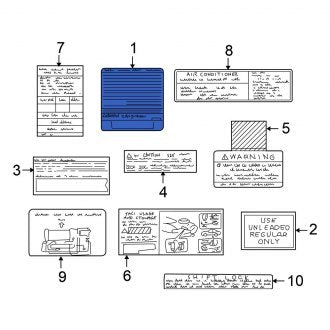 New OEM Genuine Mitsubishi, Emission Label - Part # 7430A330