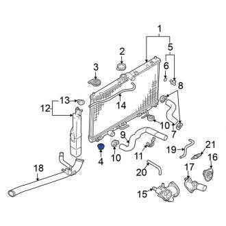 New OEM Genuine Mitsubishi, Lower Radiator Insulator - Part # MR552832