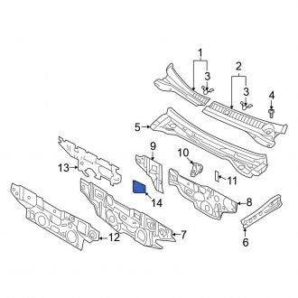 New OEM Genuine Mitsubishi, Left Sound Absorber - Part # MR479322