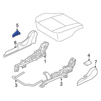 New OEM Genuine Mitsubishi, Right Seat Back Recliner Adjustment Handle - Part # MR632414