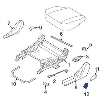 New OEM Genuine Mitsubishi, Left Seat Height Adjuster Handle - Part # MR648687