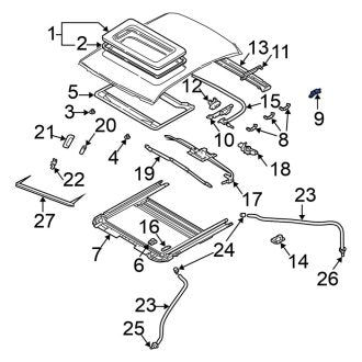 New OEM Genuine Mitsubishi, Rear Sunroof Frame Bracket - Part # 5850A105