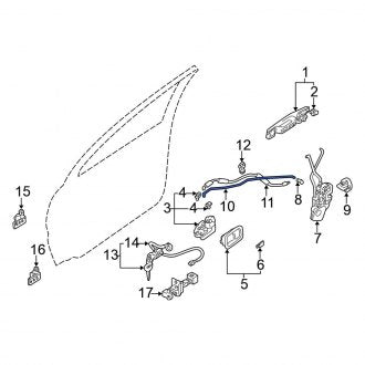 New OEM Genuine Mitsubishi, Rear Left Door Lock Operating Rod - Part # MN159623