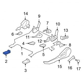 New OEM Genuine Mitsubishi, Front Left Inner Seat Track Cover - Part # 6977A395XA