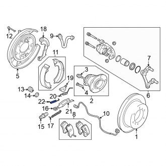 New OEM Genuine Mitsubishi, Rear Parking Brake Adjusting Lever Spring - Part # MB928874