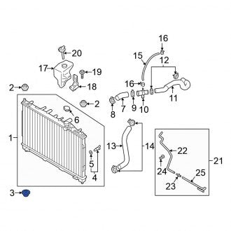 New OEM Genuine Mitsubishi, Lower Radiator Insulator - Part # MN156017