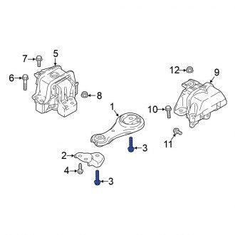 New OEM Genuine Mitsubishi, Engine Support Rod Bolt - Part # MF912749