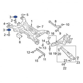 New OEM Genuine Mitsubishi, Rear Lower Suspension Crossmember Stop - Part # 4100A201