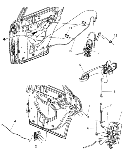 Knob And Link Door Latch