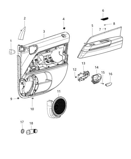 Bezel Door Trim Panel