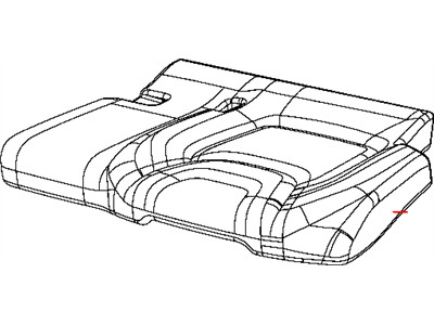 New 2015-2016 Fits Chrysler Grand Cherokee Rear Seat Cushion Cover Left - Part # 5RA77DX9AD