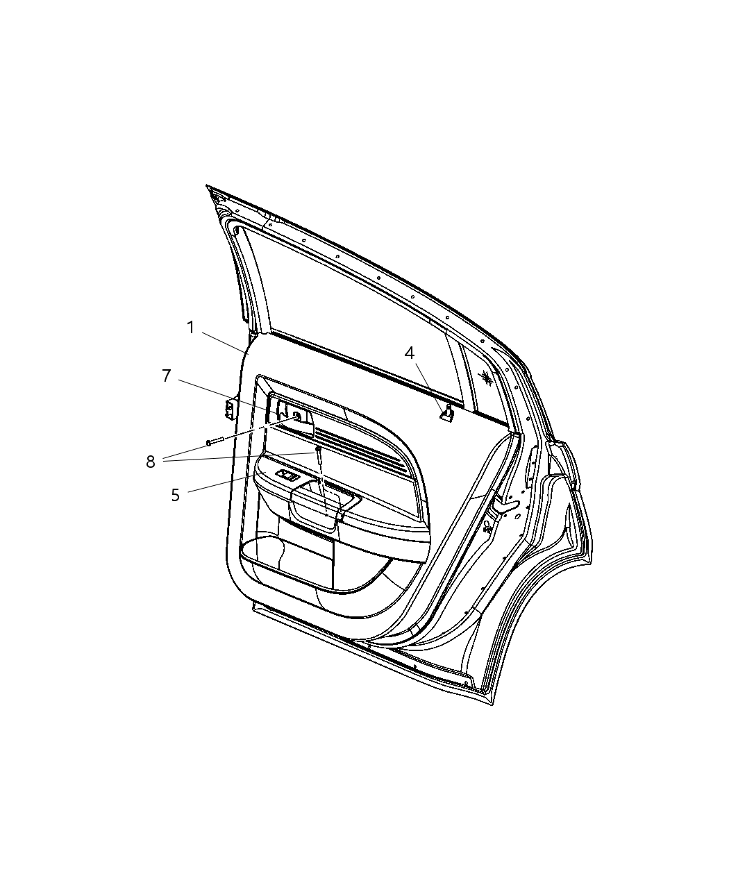 Panel Rear Door Trim
