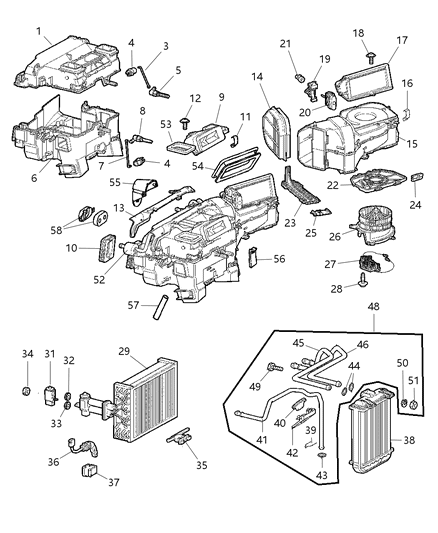 Housing A/C And Heater Upper