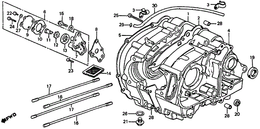 Crankcase, L.