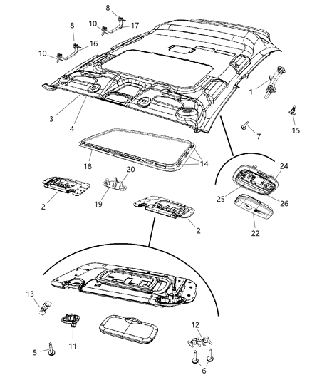 New 2006-2009 Fits Chrysler Caliber, Compass, Patriot Handle-Grab - Part # QY62DW1AE