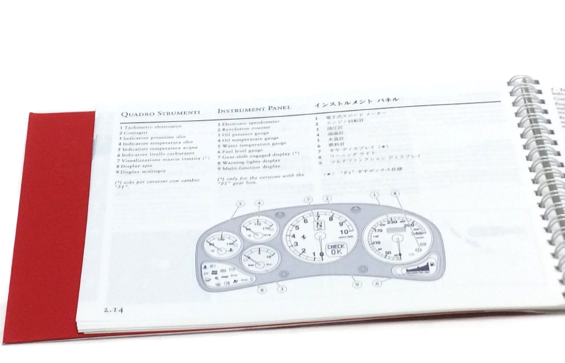 New OEM 2001 Ferrari 360 Modena Japanese Version Owners Handbook Manual Cat. 1728/01