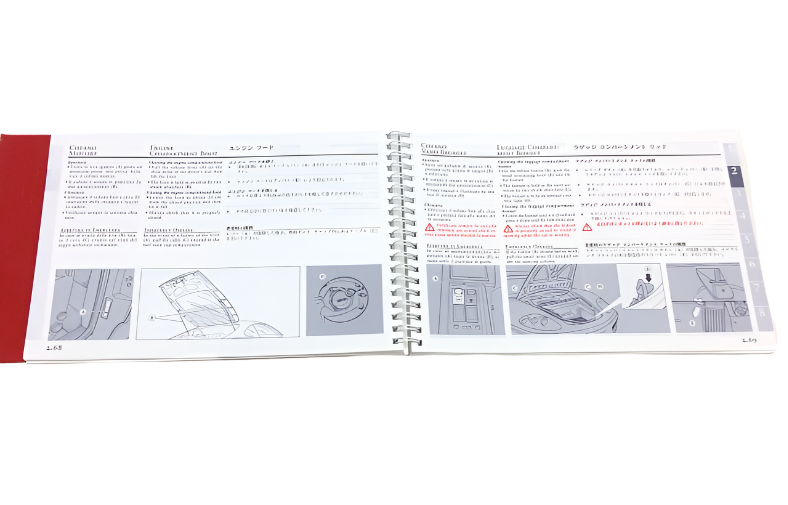 New OEM Ferrari 360 Spider Japanese 2002 Spec Owners Manual Handbook, Cat # 1728/01