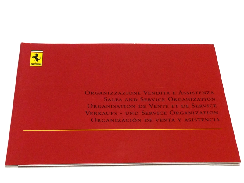 New OEM 2001 Ferrari Sales & Service Manual Handbook Cat. # 1711/01