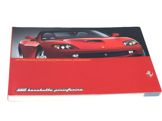 New OEM 2001 Ferrari 550 Barchetta Owners Handbook Manual Cat. 1698/01