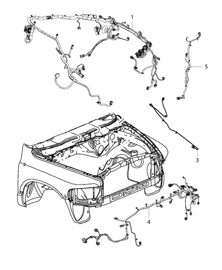 New 2014-2015 Fits Chrysler 1500 Wiring-Dash - Part # 68226703AA