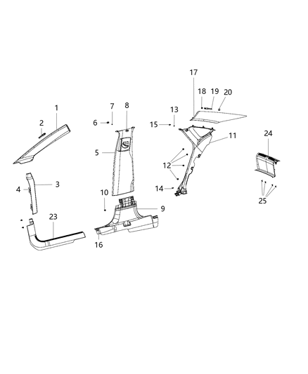 Molding B Pillar