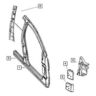 New OEM Right Outer Uniside Fits, 2007-2009 Chrysler Aspen - Part # 68005032AB