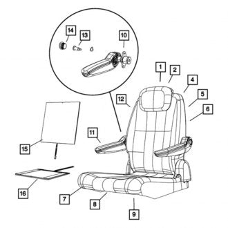 New OEM Center Seat Cushion Pad Fits, 2008-2010 Chrysler Town and Country - Part # 68027736AA