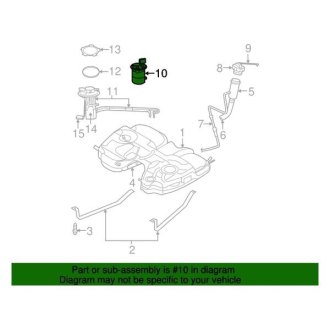 New OEM Left Electric Fuel Pump Fits, 2007-2008 Chrysler Pacifica - Part # 68028057AB