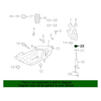 New OEM Genuine Dodge, Front Lower Suspension Shock Absorber Grommet - Part # 68157184AA