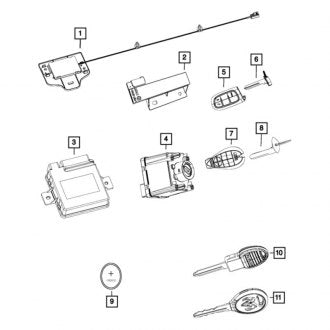 New OEM Keyless Entry Receiver Fits, 2013 Dodge Ram - Part # 68207775AB