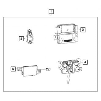 New OEM Keyless Entry Receiver Fits, 2015-2016 Dodge Ram - Part # 68234886AE