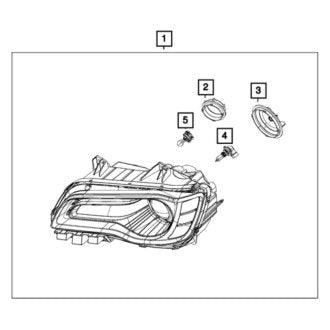 New OEM Front Left Headlight Assembly Fits, 2017-2023 Chrysler 300 - Part # 68402947AA