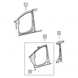 New OEM Right Inner Uniside Fits, 2017-2024 Chrysler Pacifica - Part # 68420644AC