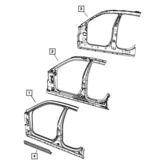 New OEM Right Outer Uniside Fits, 2011-2023 Chrysler 300 - Part # 68437510AC