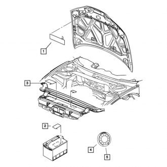 New OEM Genuine Dodge, Emission Label - Part # 68470502AA