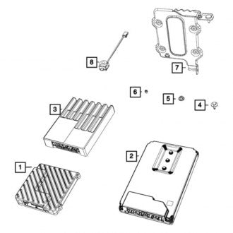 New OEM Radio Amplifier Fits, 2021-2024 Chrysler Pacifica - Part # 68547722AC