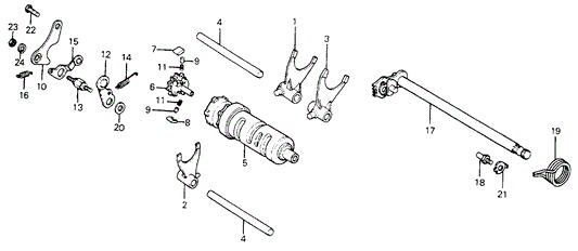 Fork, L. Gearshift