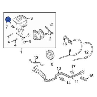 New OEM Genuine Porsche, Power Steering Reservoir Cap - Part # 9A114720501