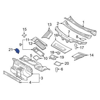 New OEM Genuine Porsche, Cowl Support - Part # 99757286201